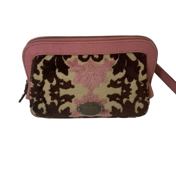 Petunia Pickle Bottom Pink Brown Cake Cameo Clutch Diaper Bag Tapestry +Coin Bag - Picture 1 of 16